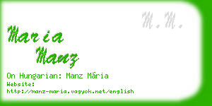 maria manz business card